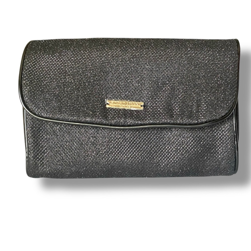 Giorgio Armani Black Fragrance Case with Sparkly Texture 3 Compartments Clutch